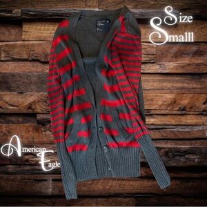 American Eagle Striped Cardigan – Size Small (Fits Small/Medium)